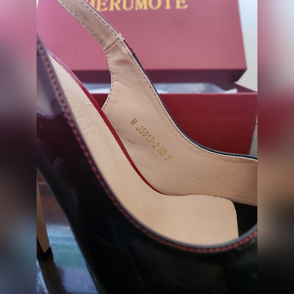 MERUMOTE Women's Slingback Shoes Peep Toe Platforms 6 Inch Heels Size 7 NWT - Picture 12 of 16